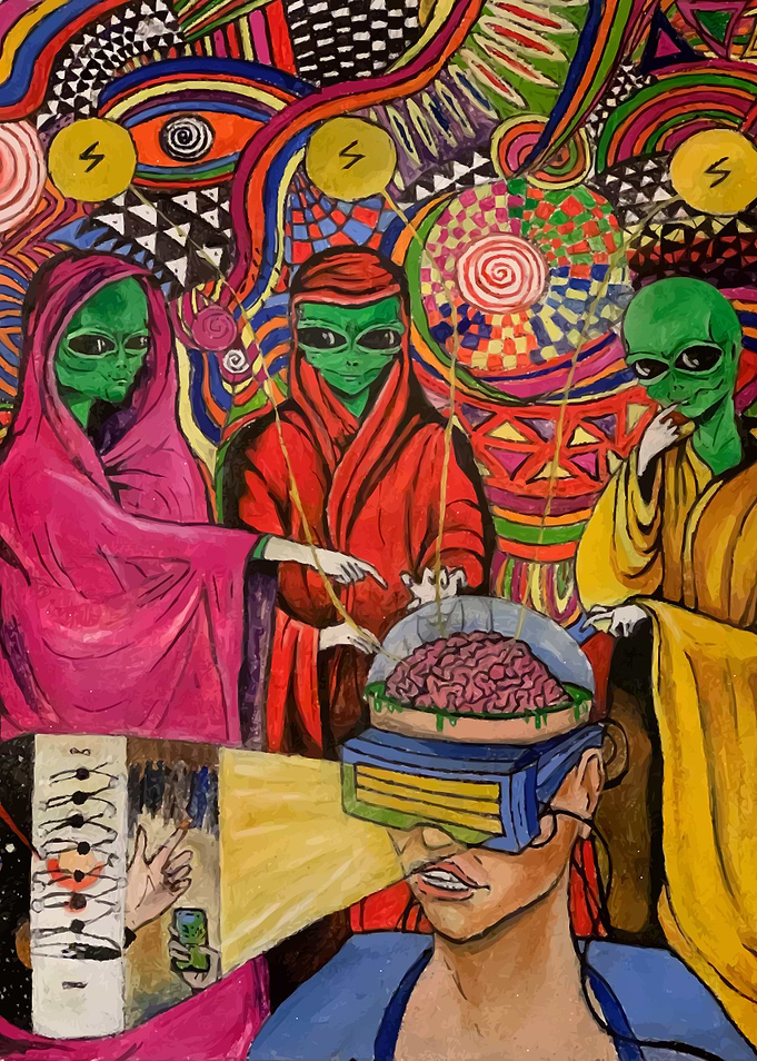 Psychedelic Aliens Art