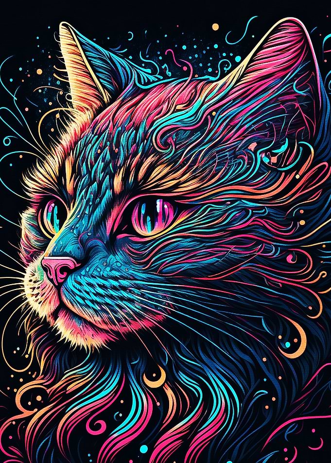 Line Art Cat