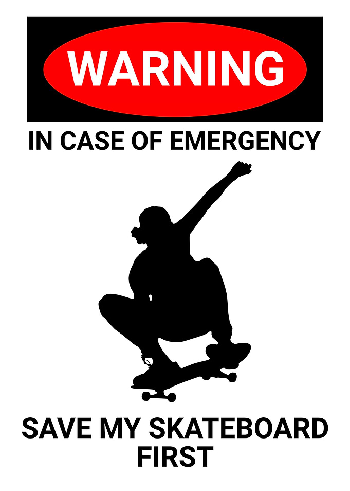 WARNING SKATEBOARD