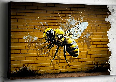 Honey Bee — metal poster wall art