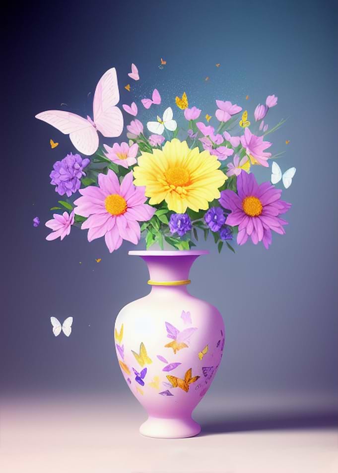 Bouquet 5 in magenta