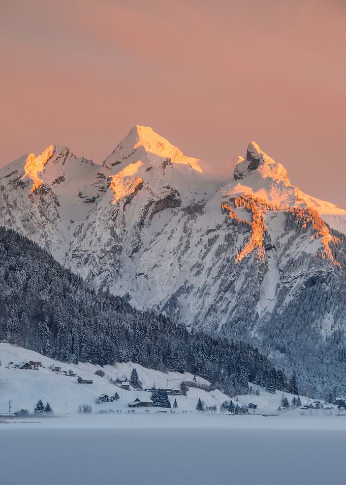 Winter Sunset Switzerland