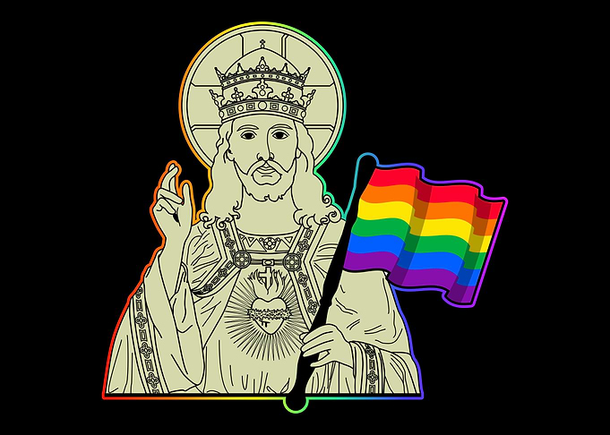 Jesus LGBTQ Flag