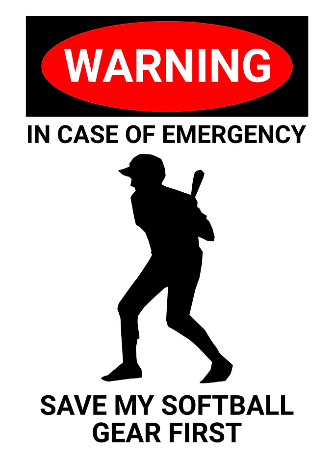 WARNING EMERGENCY SOFTBALL