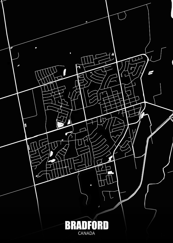Bradford Canada Dark Map