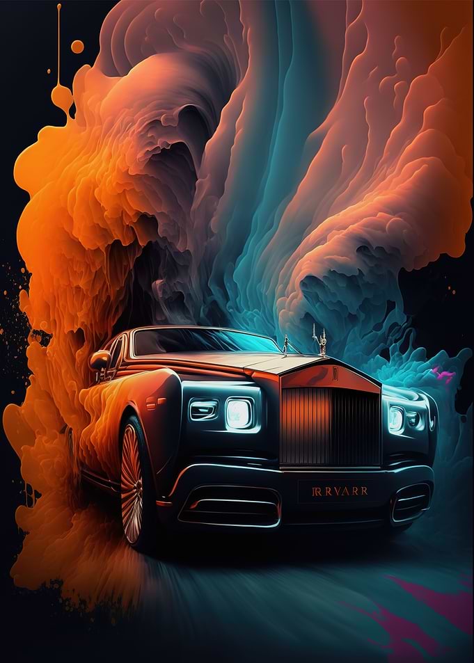 Rolls Royce futuristic art
