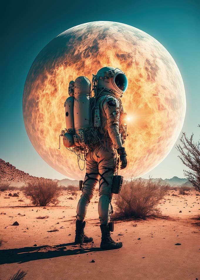 Astronaut on New Planet
