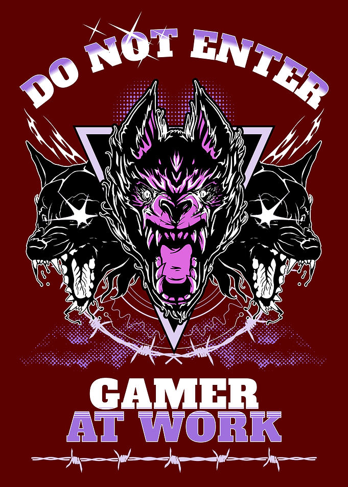 DO NOT ENTER GAMER AT WORK