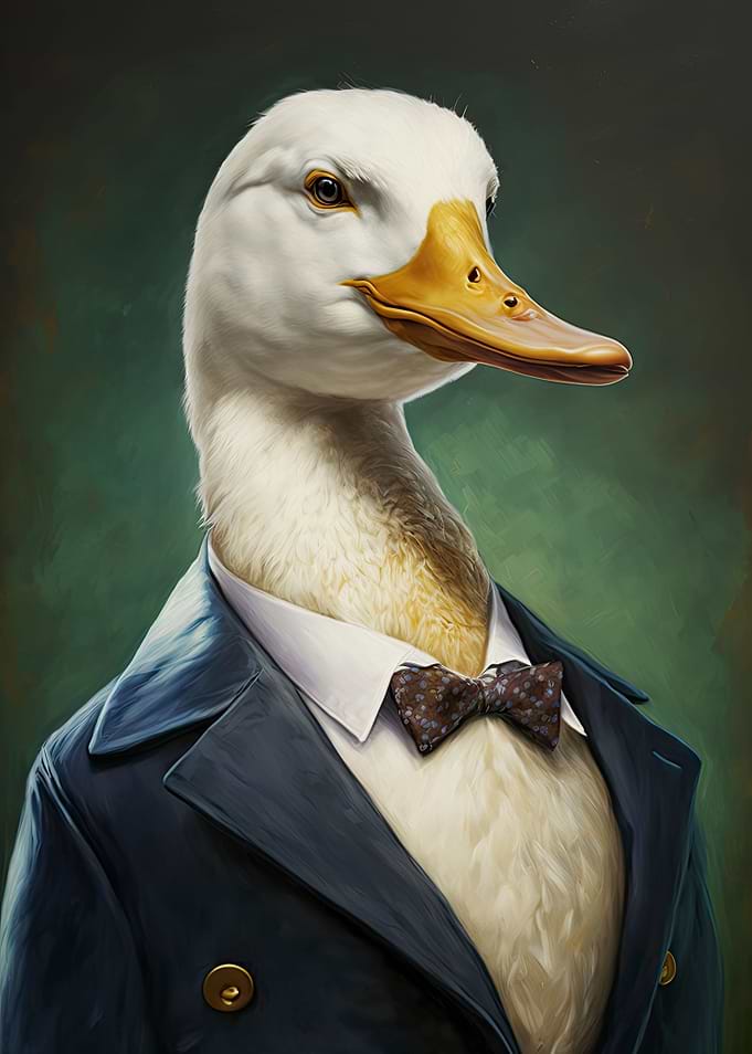 Duck in a suit