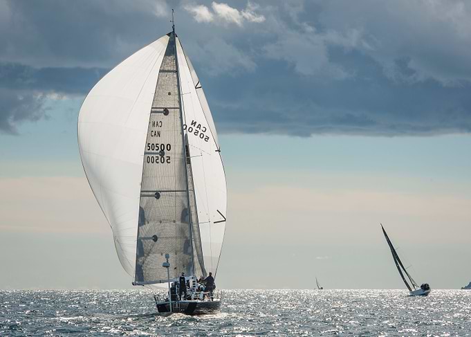 Yacht sailing the seas