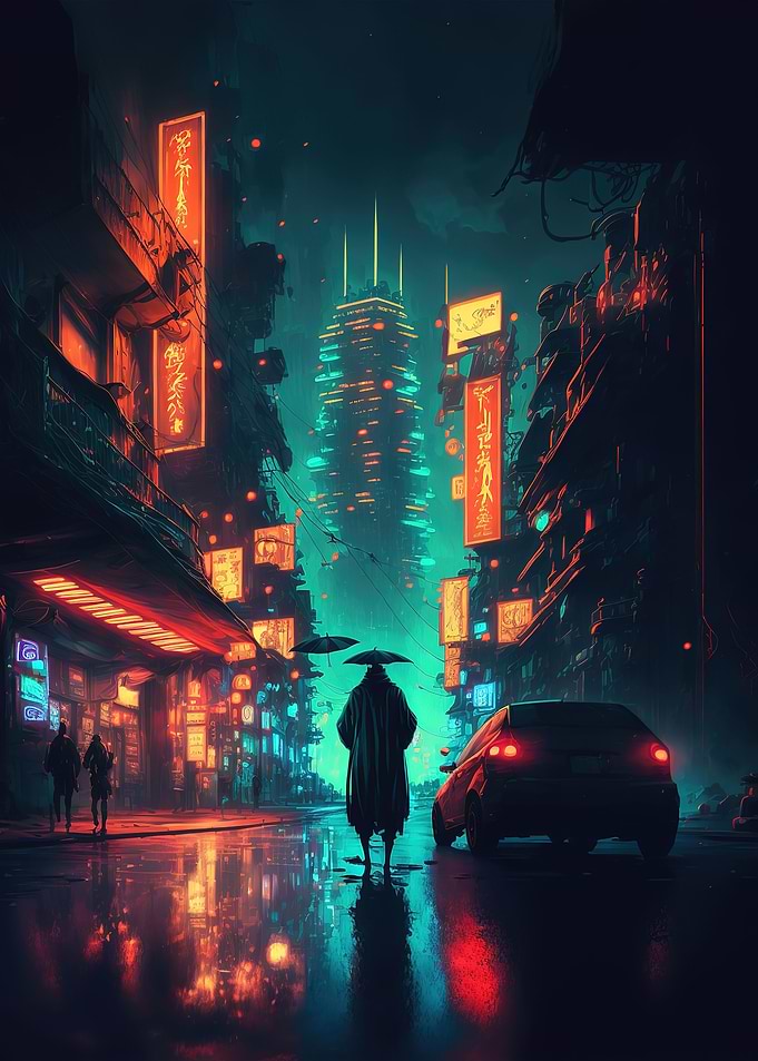 Cyberpunk Dystopian Street