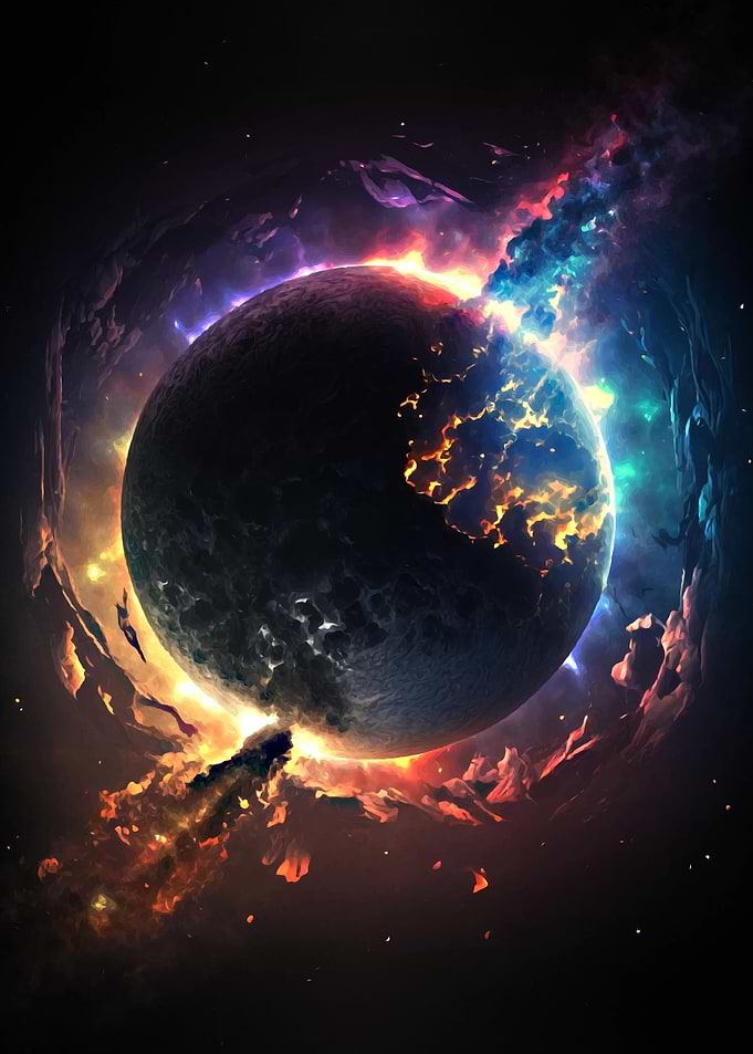 Planet earth explosion