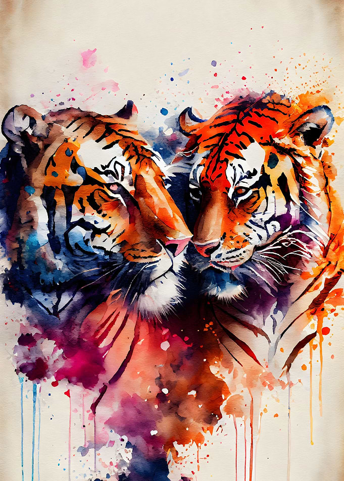 Romantic Tiger Couple