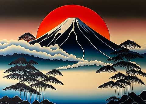 Mt Fuji — metal poster wall art