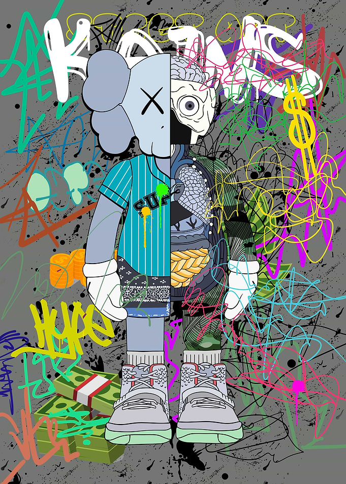 Abstract art kaws
