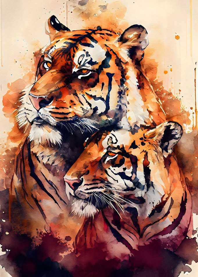 Romantic Tiger Couple