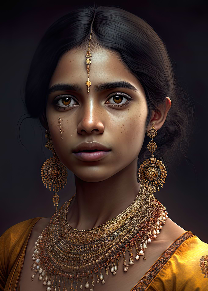 Girl wearing jewelry