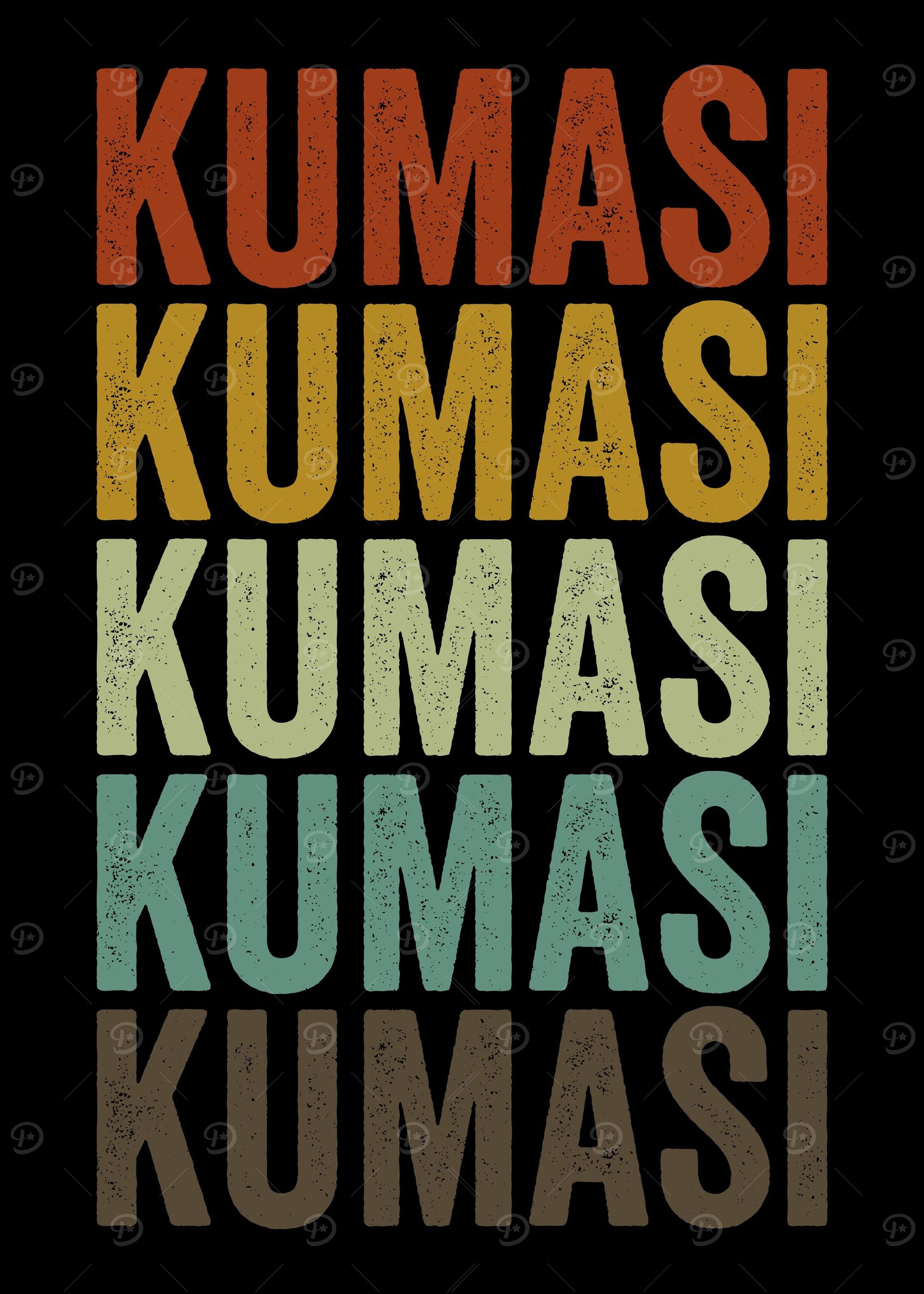 Kumasi Ghana Retro Vintage