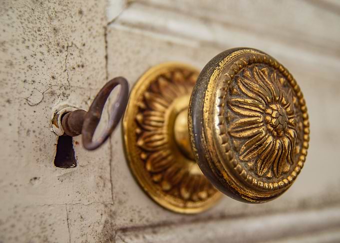 Key and golden handle