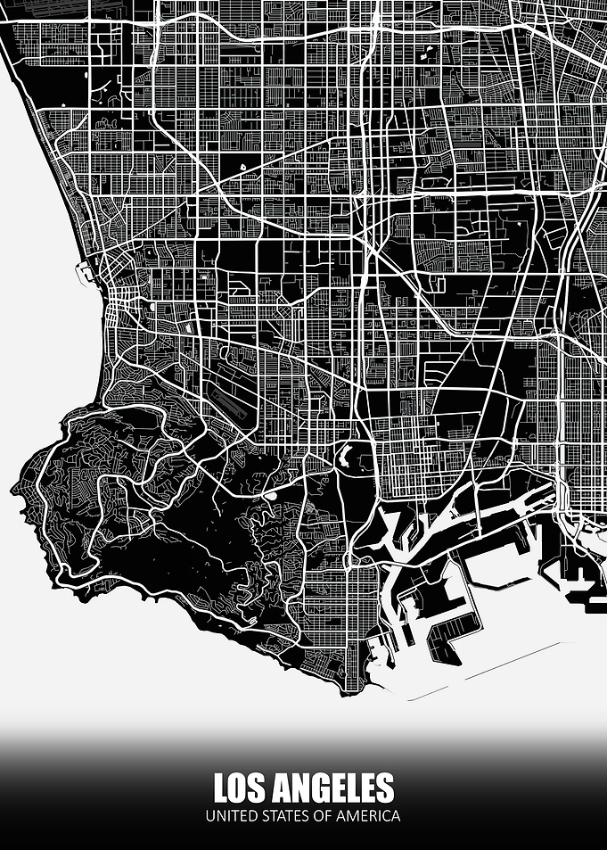 Los Angeles USA Dark Map