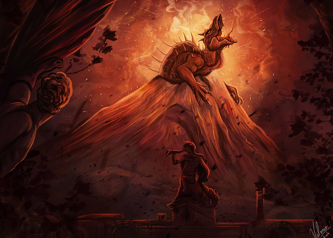 The dragon of Pompeii
