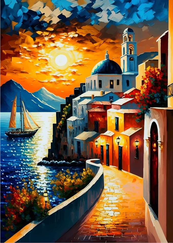 Santorini in Color