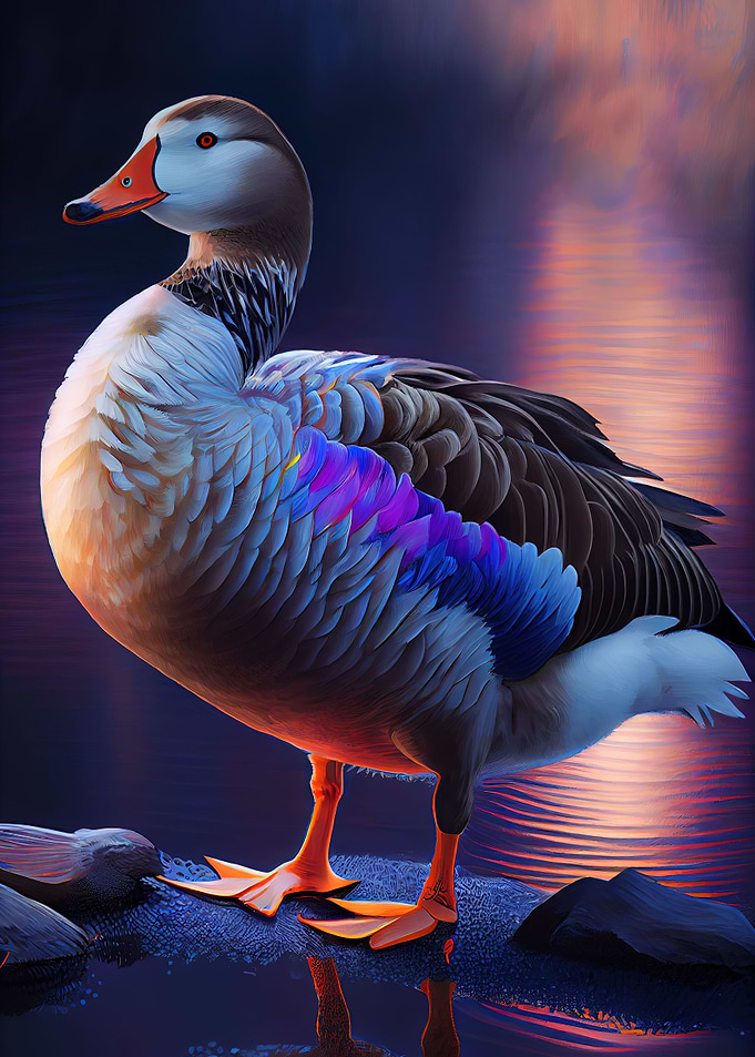 Farm Duck Oil Paint