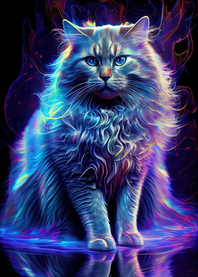 Farm cat Oil Paint