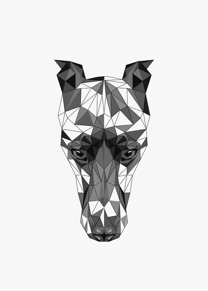 Doberman Pinscher Lowpoly