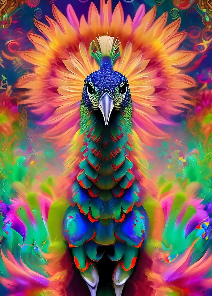 Psychedelic Peacock Dream