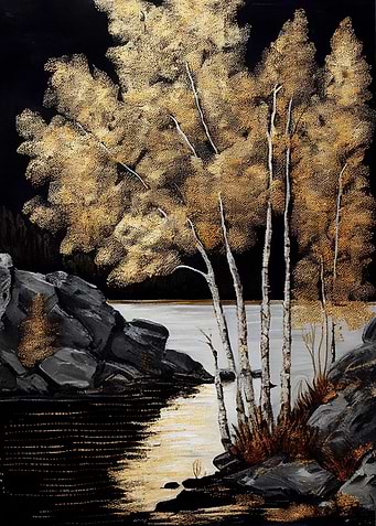 Golden Serene Lake