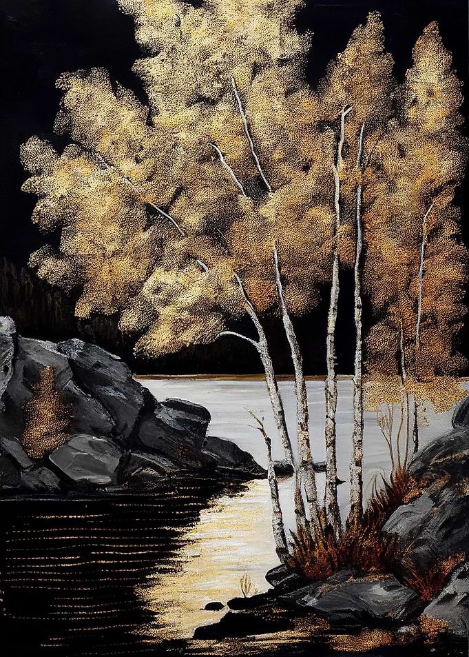 Golden Serene Lake