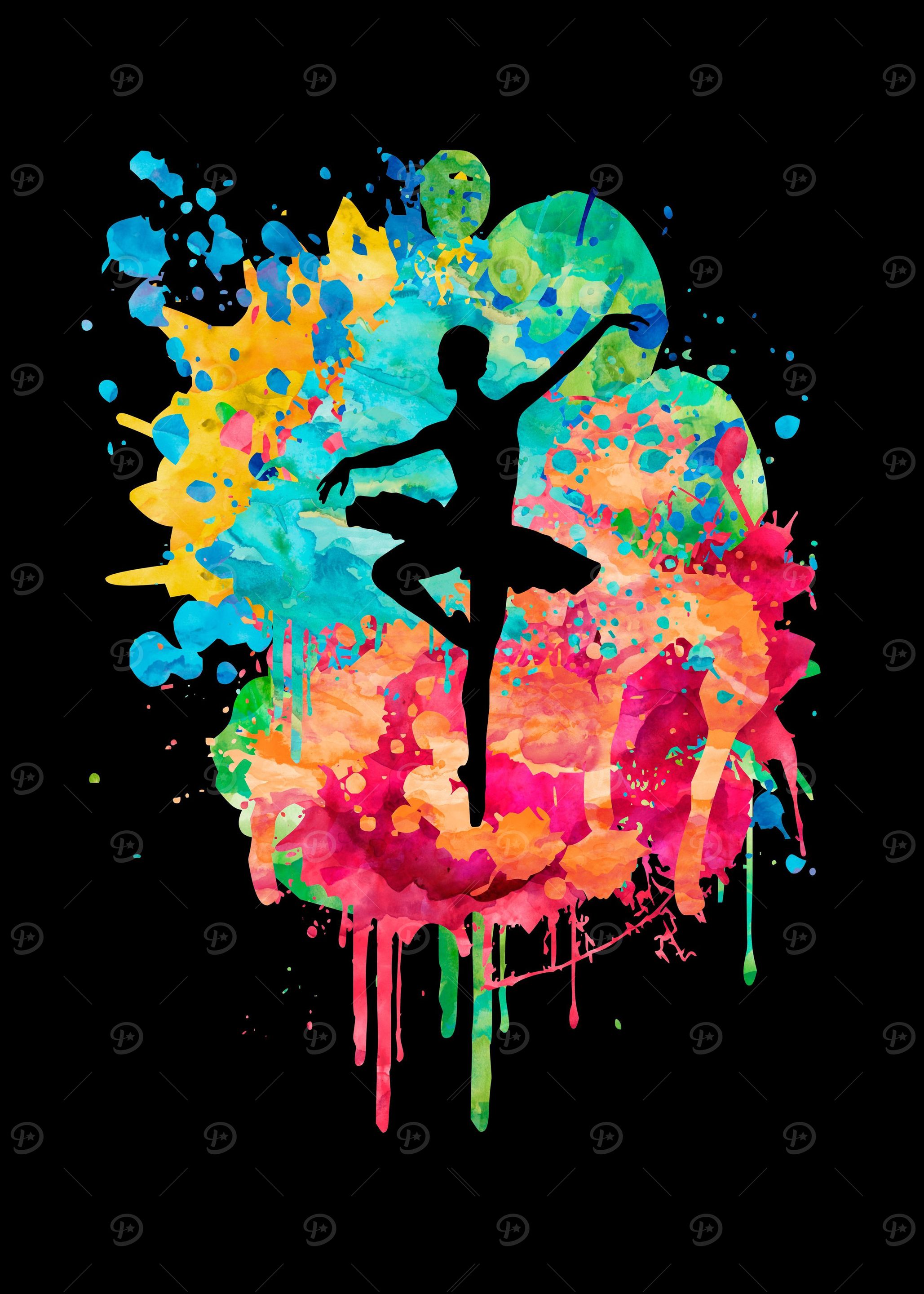 Ballerina in PopArt beim