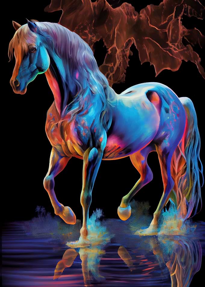 Farm Horse Oil Paint