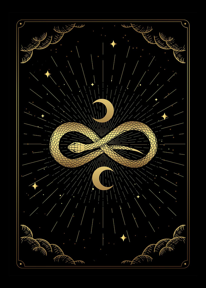 Tarot endless moon snake