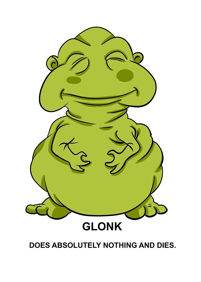 Glonk Lazy spirit animal