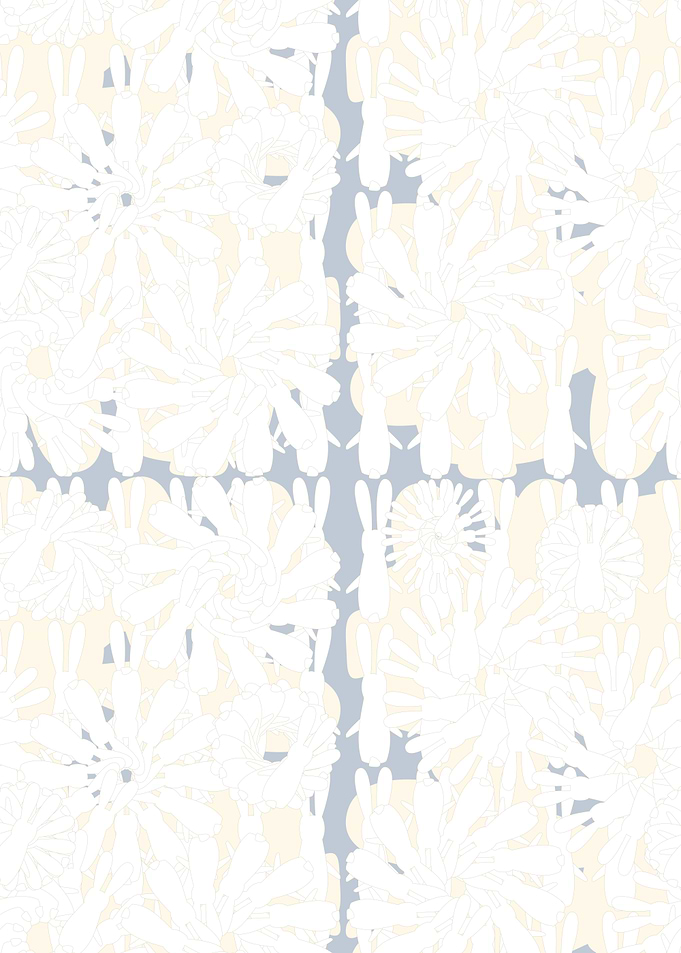 Abstract Bunnies Pattern