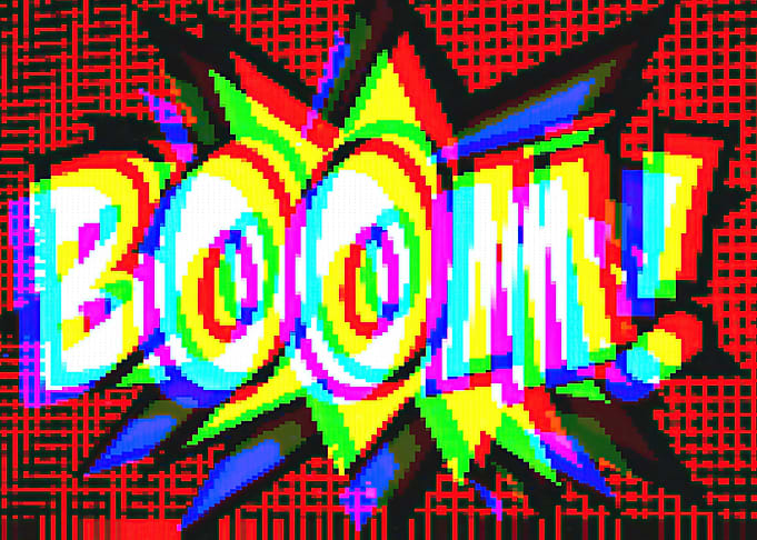 Moshed Comic halftone star