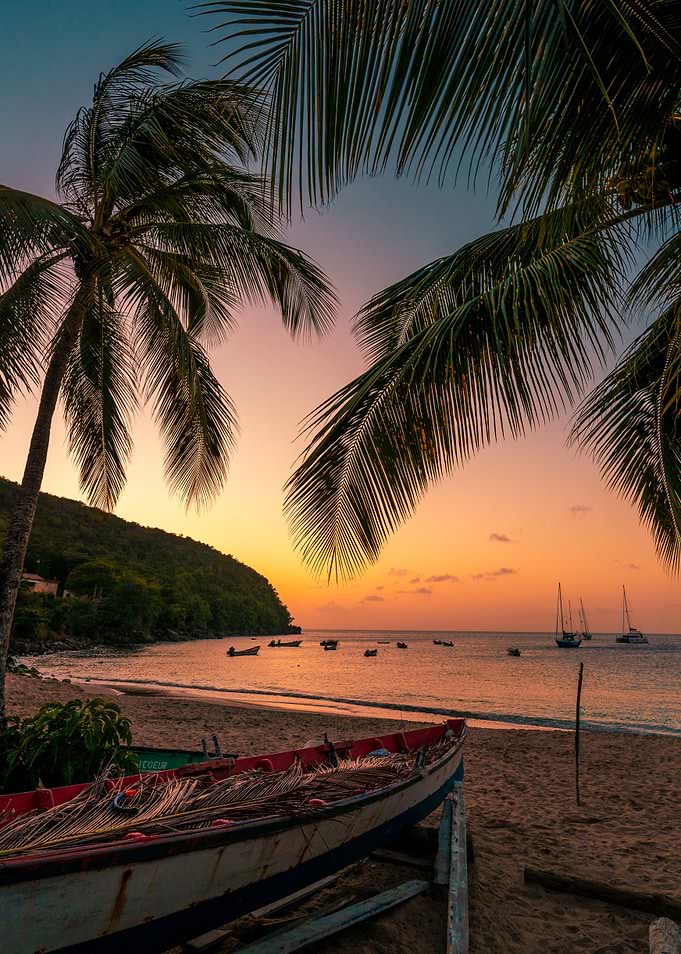 Sunset at Anse Dufour