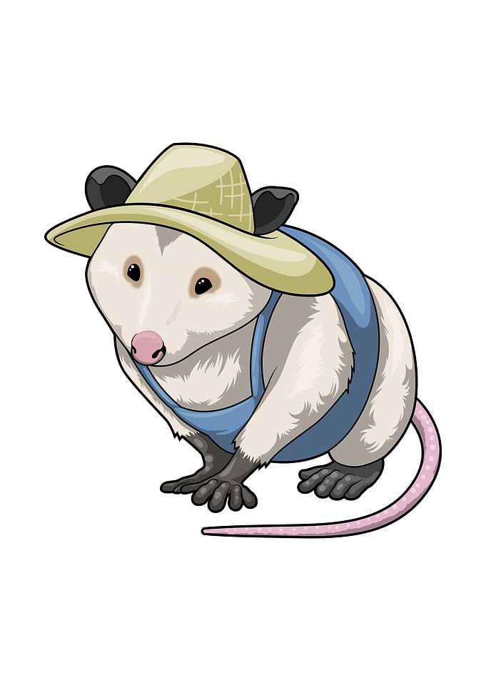 Opossum Farmer Hat