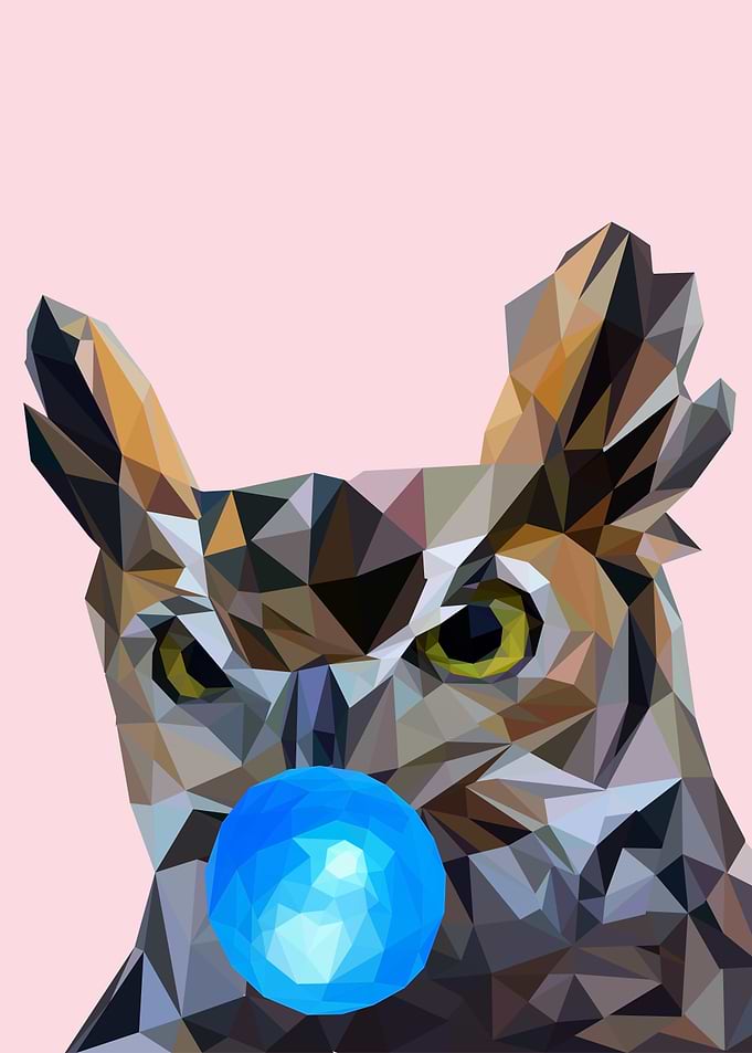 Owl bubblegum animal