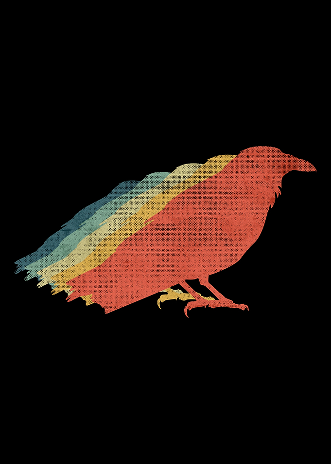 Raven Retro Vintage Color