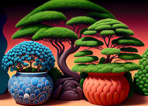 Bonsai — bonsai tree metal wall art