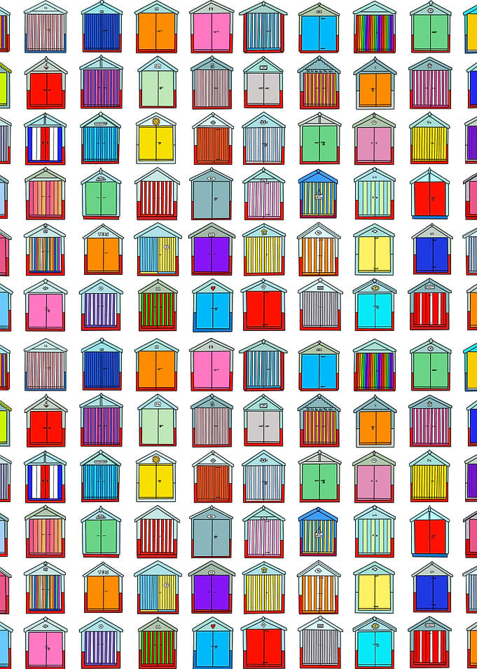 Rows Of Beach Huts