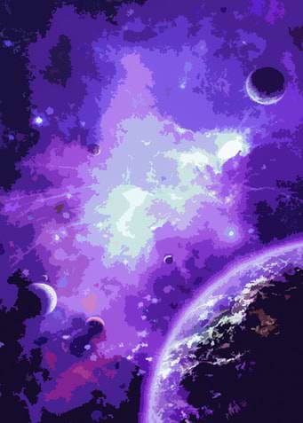 Purple Space Galaxy Nebula