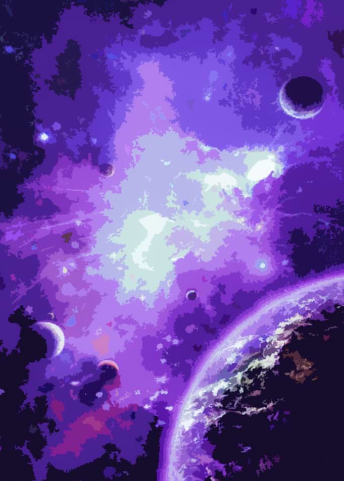 Purple Space Galaxy Nebula