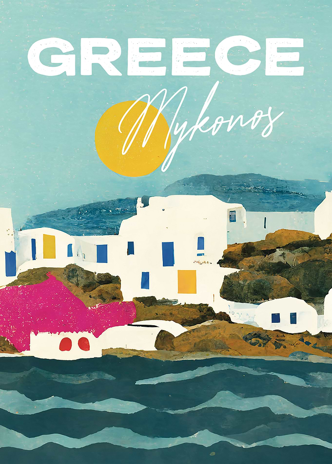 Sun over Mykonos Greece