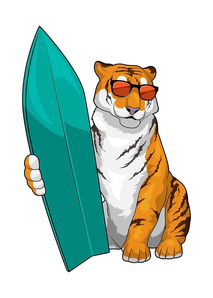 Tiger Surfer Surfboard