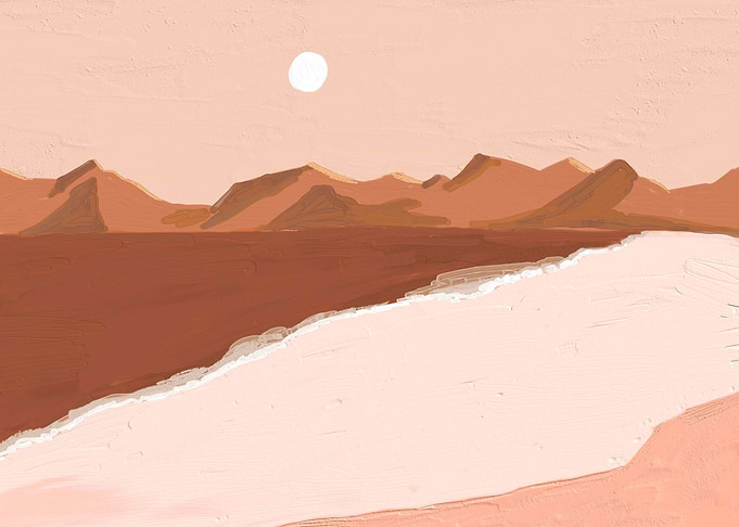 Mountains at night