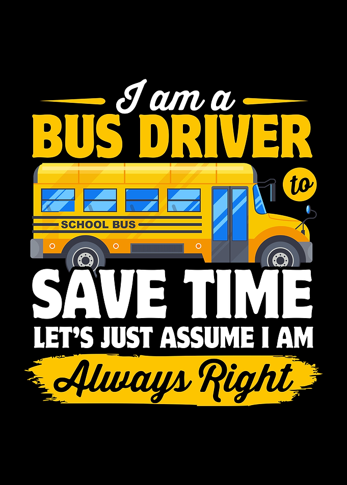 Vintage School Bus Driver